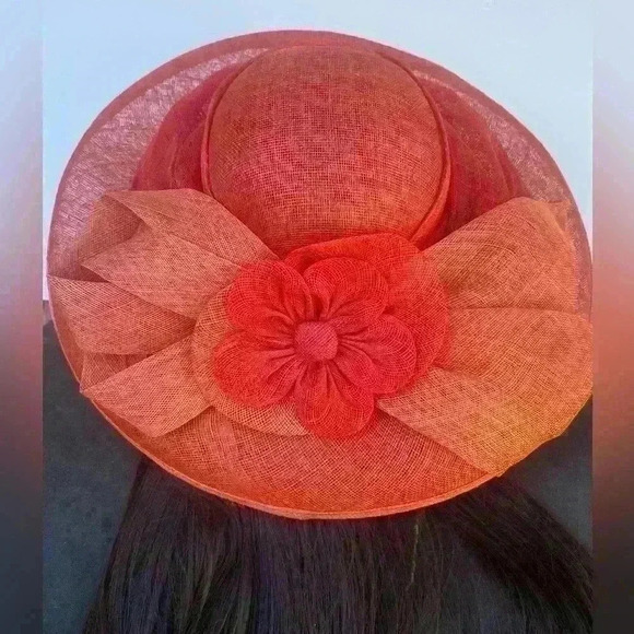 Vintage RED STRAW HAT - By Maryjean Collection